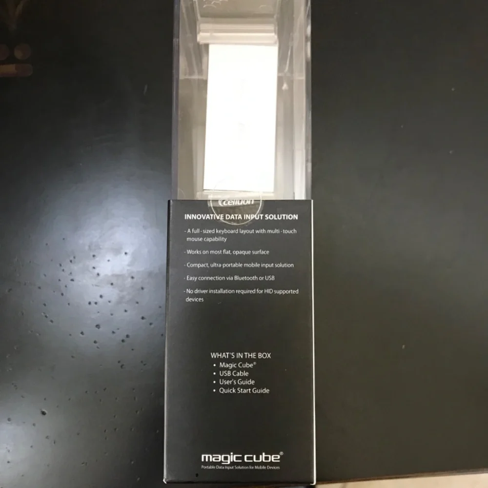 Celluan Magic Cube Projection Keyboard and Multi-Touch Mouse NWT